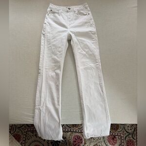 Zara White Straight Leg Jeans